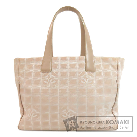 CHANEL シャネル ニュートラベルラインMM トートバッグ ナイロンジャガード レディース 中古