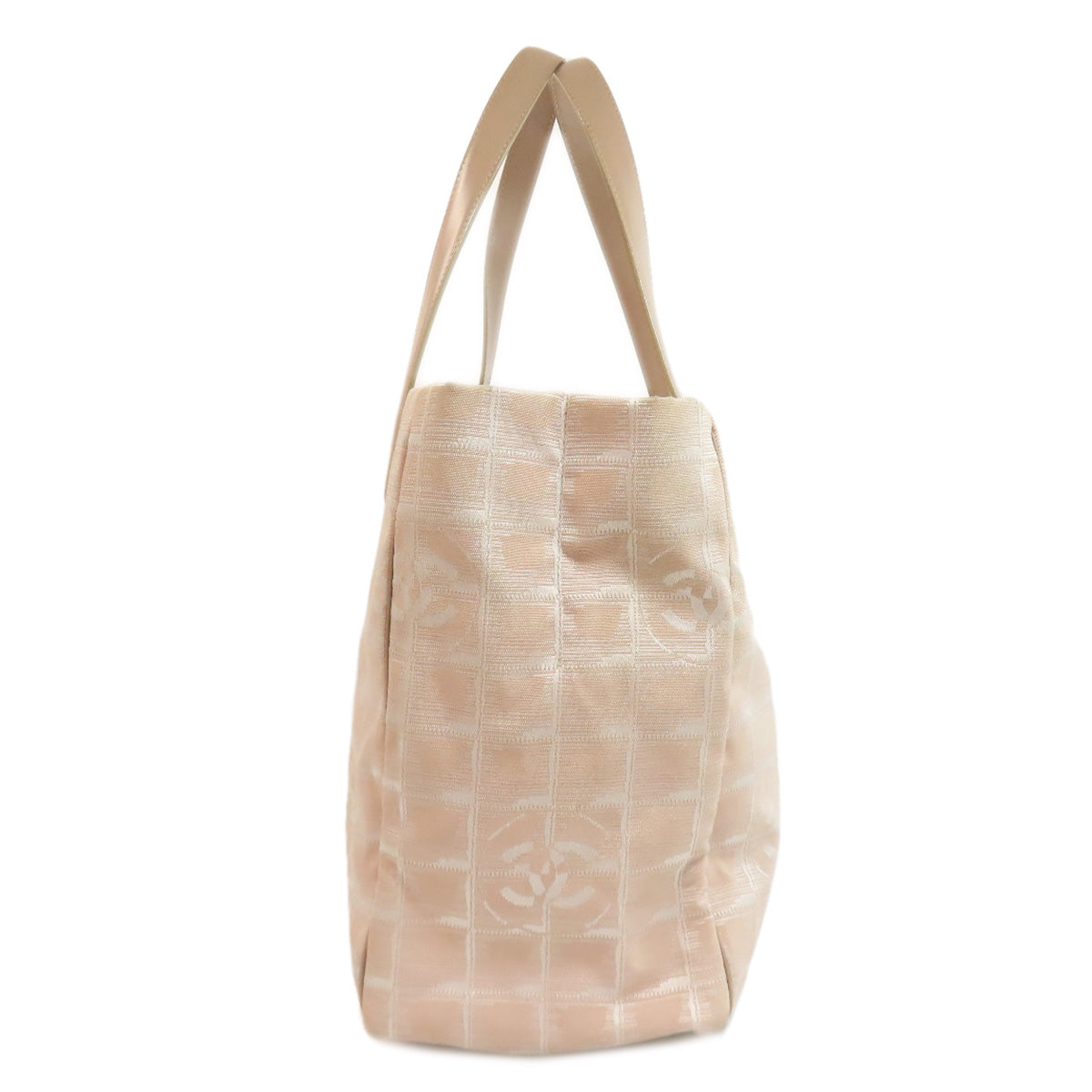 CHANEL シャネル ニュートラベルラインMM トートバッグ ナイロンジャガード レディース 中古