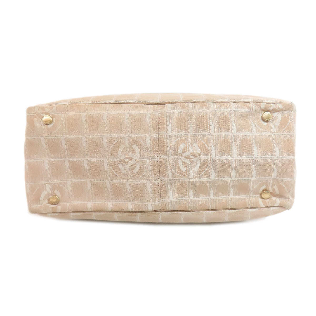 CHANEL シャネル ニュートラベルラインMM トートバッグ ナイロンジャガード レディース 中古
