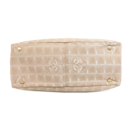 CHANEL シャネル ニュートラベルラインMM トートバッグ ナイロンジャガード レディース 中古