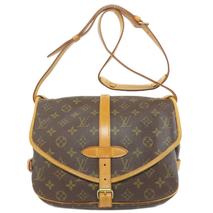 LOUIS VUITTON ルイヴィトン M40710 ソミュールMM ショルダーバッグ モノグラムキャンバス レディース 中古