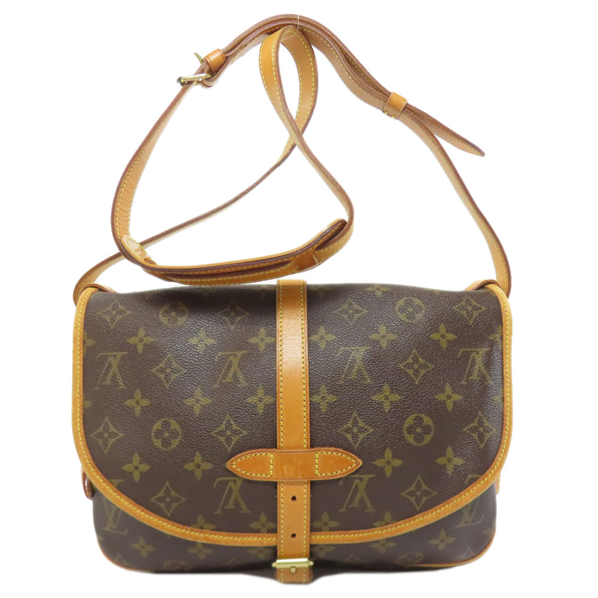LOUIS VUITTON ルイヴィトン M40710 ソミュールMM ショルダーバッグ モノグラムキャンバス レディース 中古