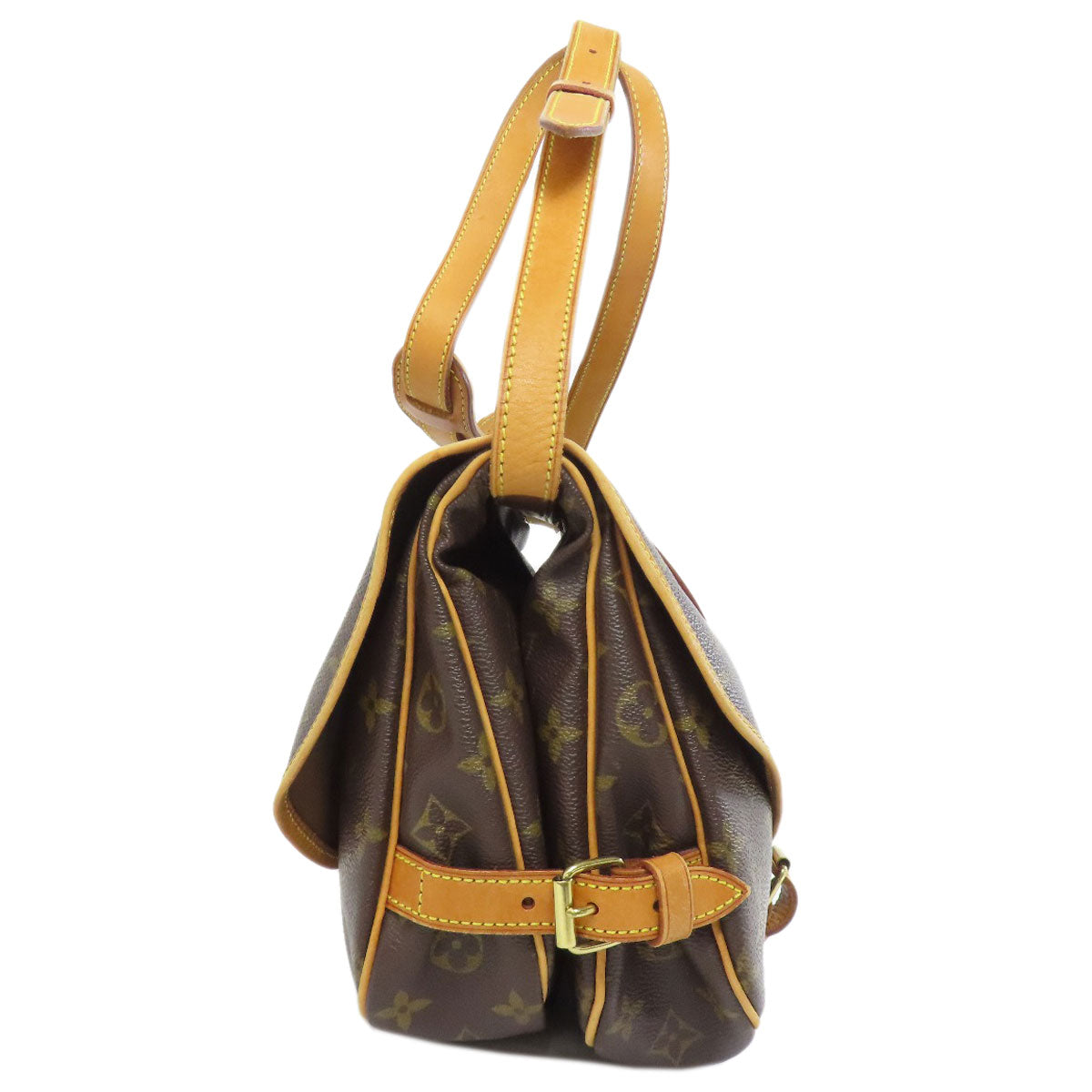 LOUIS VUITTON ルイヴィトン M40710 ソミュールMM ショルダーバッグ モノグラムキャンバス レディース 中古