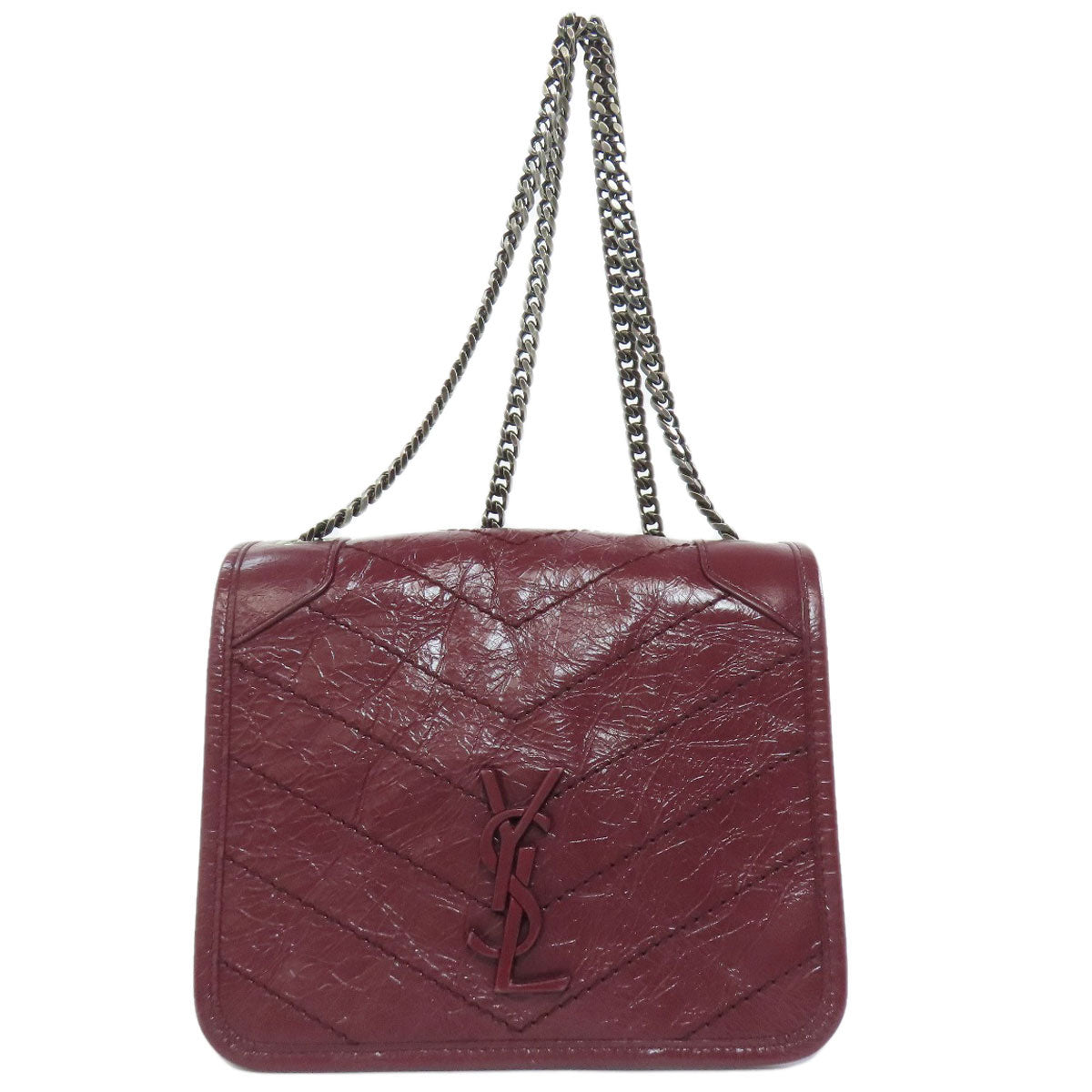 SAINT LAURENT サンローラン チェーンショルダー ショルダーバッグ カーフ レディース 中古