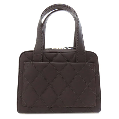 CHANEL シャネル ココマーク ワイルドステッチ ゴールド金具 ハンドバッグ カーフ レディース 中古