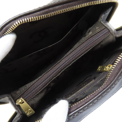 CHANEL シャネル ココマーク ワイルドステッチ ゴールド金具 ハンドバッグ カーフ レディース 中古