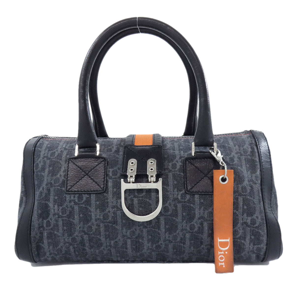 CHRISTIAN DIOR クリスチャンディオール トロッター柄 ハンドバッグ キャンバス レディース 中古