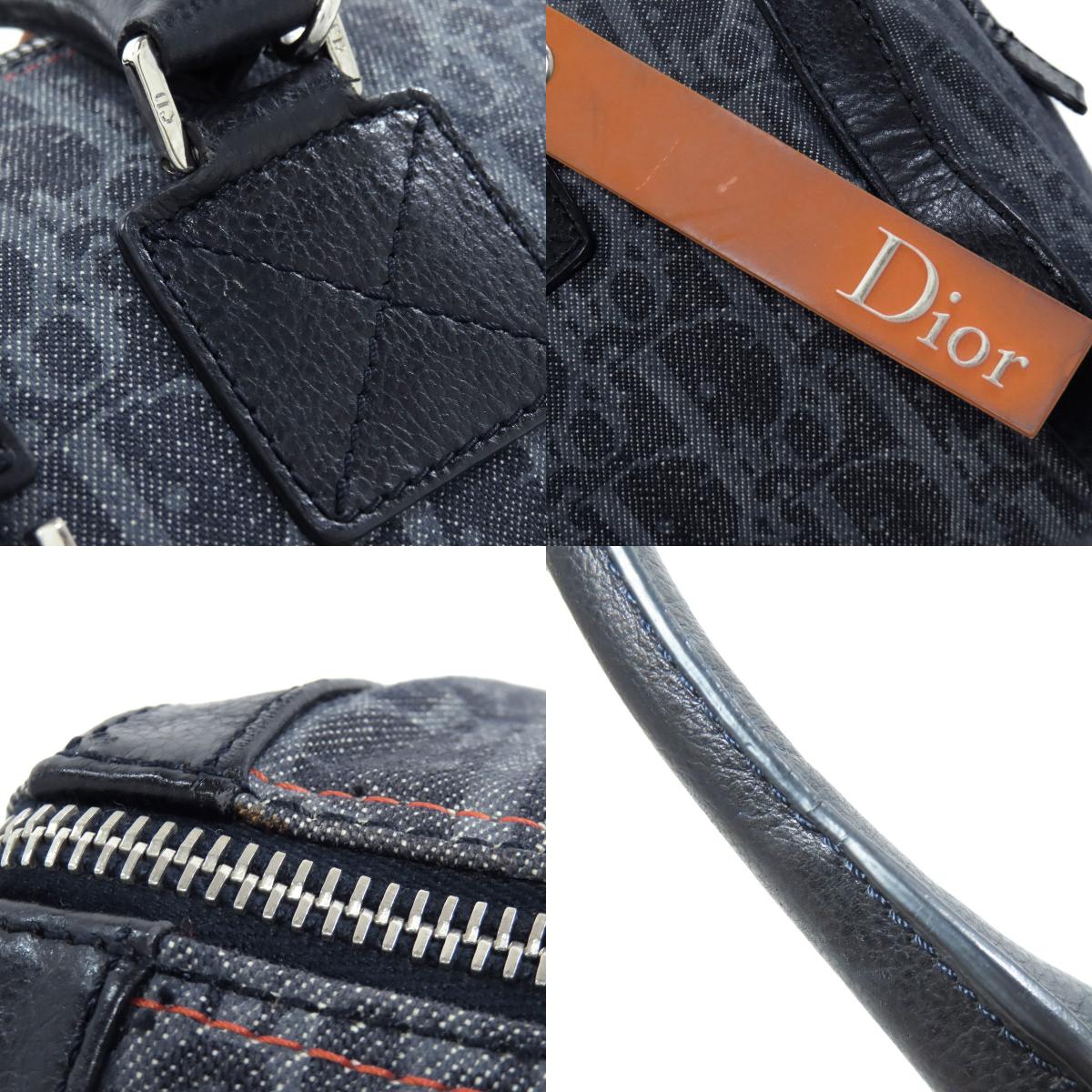 CHRISTIAN DIOR クリスチャンディオール トロッター柄 ハンドバッグ キャンバス レディース 中古