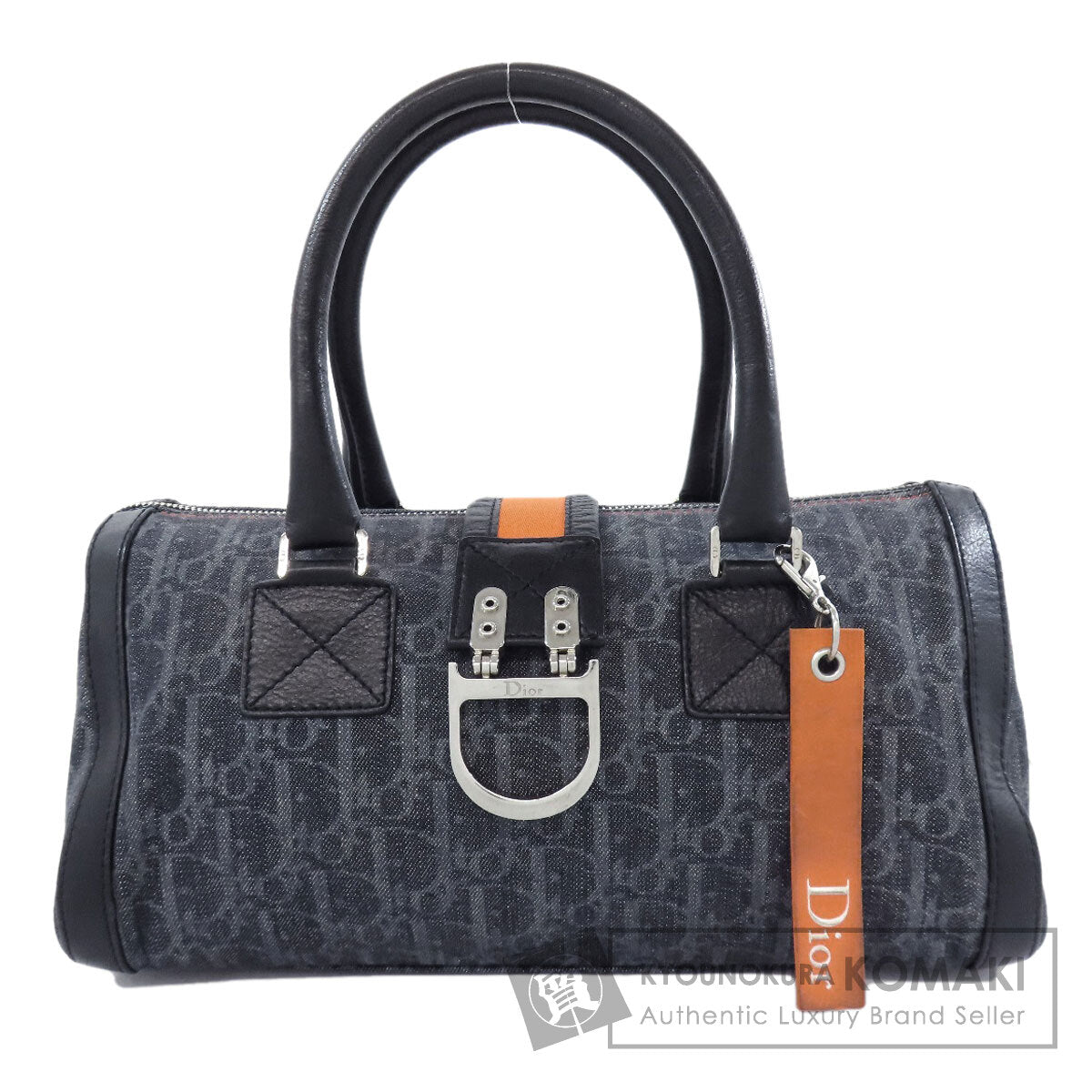 CHRISTIAN DIOR クリスチャンディオール トロッター柄 ハンドバッグ キャンバス レディース 中古