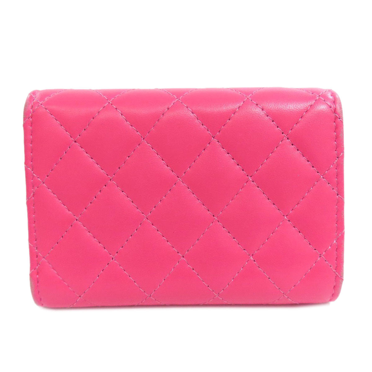 CHANEL シャネル 三つ折り ボーイ シャネル ゴールド金具 二つ折り財布（小銭入れあり） カーフ レディース 中古