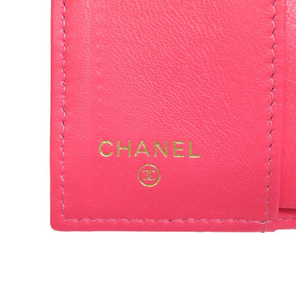 CHANEL シャネル 三つ折り ボーイ シャネル ゴールド金具 二つ折り財布（小銭入れあり） カーフ レディース 中古