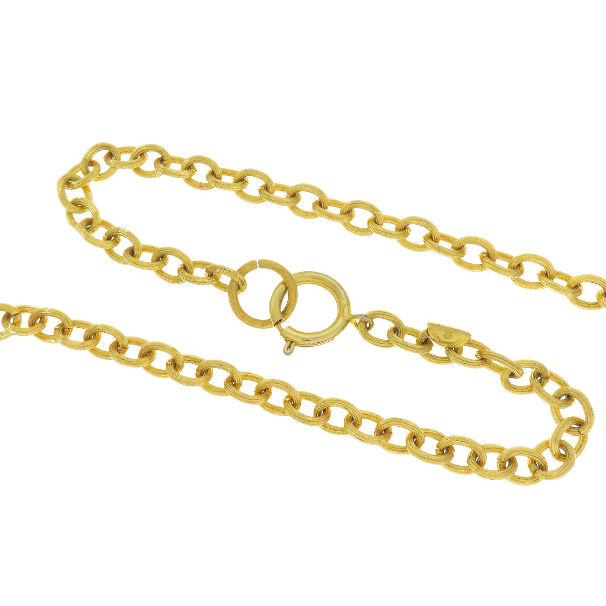 CHANEL シャネル レリーフ マトラッセ フレームラウンド リバーシブル ペンダント ネックレス レディース 中古