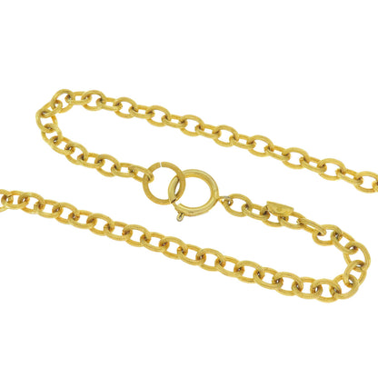 CHANEL シャネル レリーフ マトラッセ フレームラウンド リバーシブル ペンダント ネックレス レディース 中古
