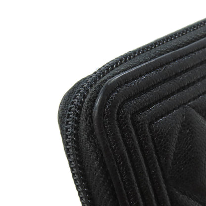 CHANEL シャネル ボーイ シャネル シルバー金具 長財布（小銭入れあり） カーフ レディース 中古