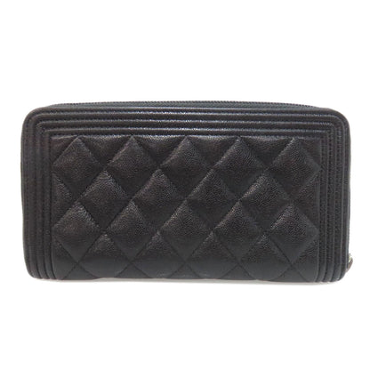 CHANEL シャネル ボーイ シャネル シルバー金具 長財布（小銭入れあり） カーフ レディース 中古