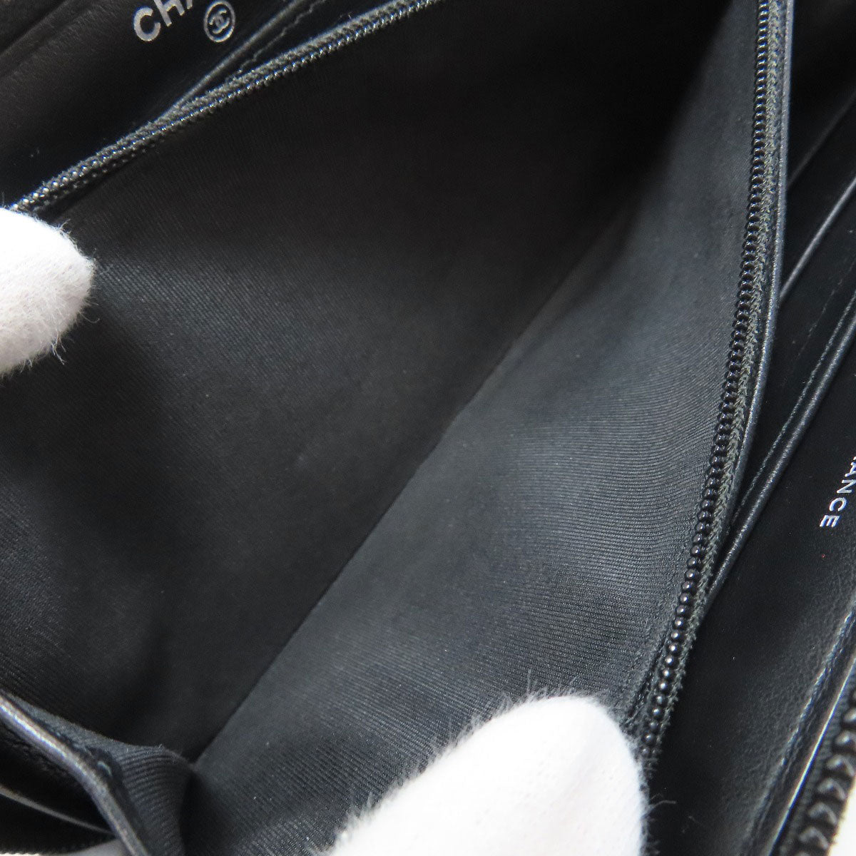CHANEL シャネル ボーイ シャネル シルバー金具 長財布（小銭入れあり） カーフ レディース 中古
