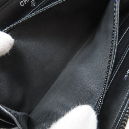 CHANEL シャネル ボーイ シャネル シルバー金具 長財布（小銭入れあり） カーフ レディース 中古