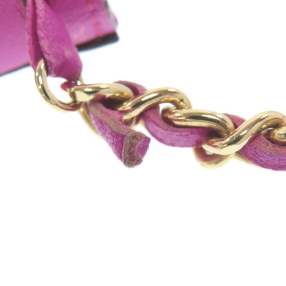 CHANEL シャネル チェーンショルダーポーチ アクセサリーポーチ ハラコ レディース 中古