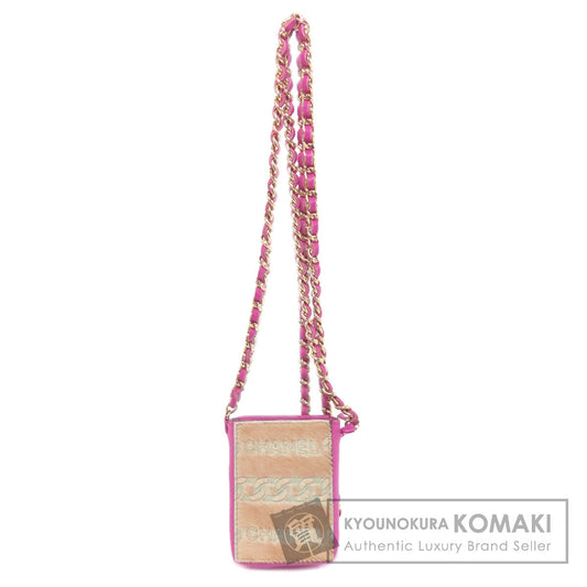 CHANEL シャネル チェーンショルダーポーチ アクセサリーポーチ ハラコ レディース 中古