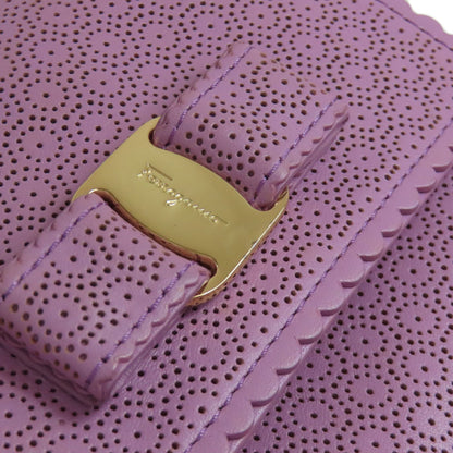 Salvatore Ferragamo サルヴァトーレフェラガモ ヴァラリボン ショルダーバッグ レザー レディース 中古