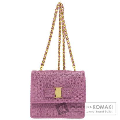 Salvatore Ferragamo サルヴァトーレフェラガモ ヴァラリボン ショルダーバッグ レザー レディース 中古