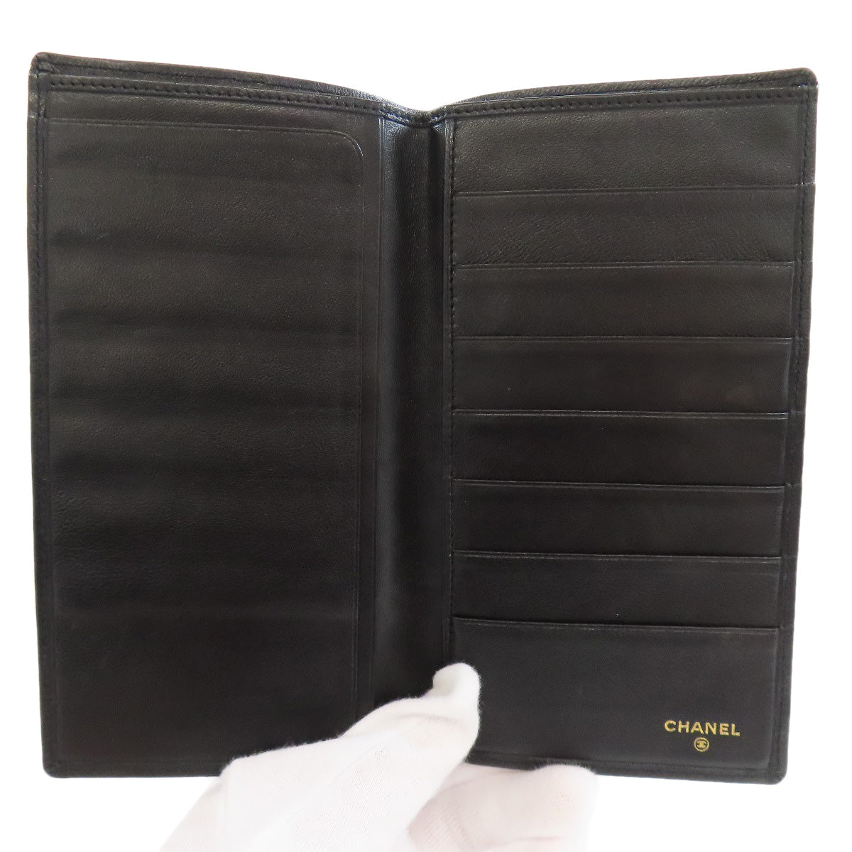 CHANEL シャネル ステッチ 長財布（小銭入れあり） カーフ レディース 中古