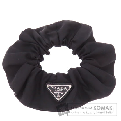PRADA プラダ シュシュ ロゴ金具 ヘアアクセサリー ナイロン レディース 中古