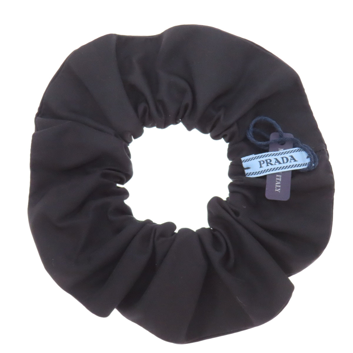 PRADA プラダ シュシュ ロゴ金具 ヘアアクセサリー ナイロン レディース 中古
