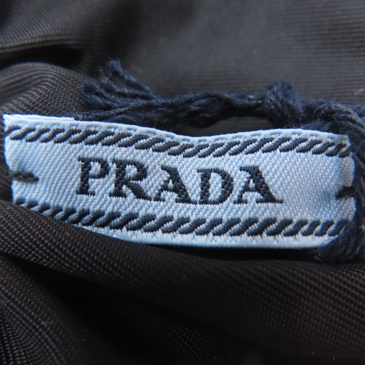 PRADA プラダ シュシュ ロゴ金具 ヘアアクセサリー ナイロン レディース 中古