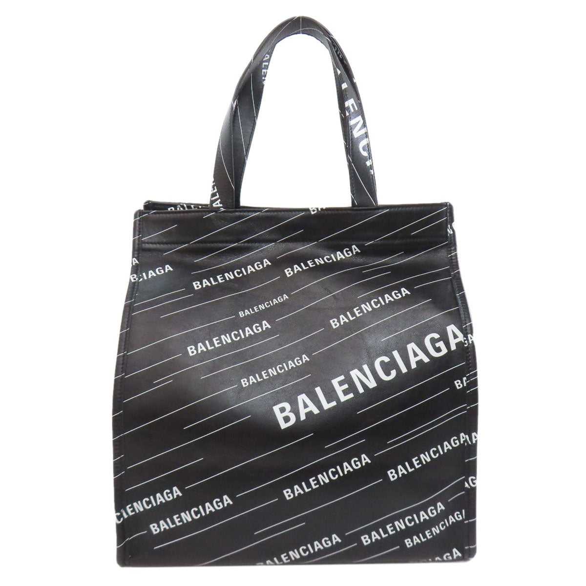 BALENCIAGA バレンシアガ 552870 ロゴ トートバッグ カーフ レディース 中古
