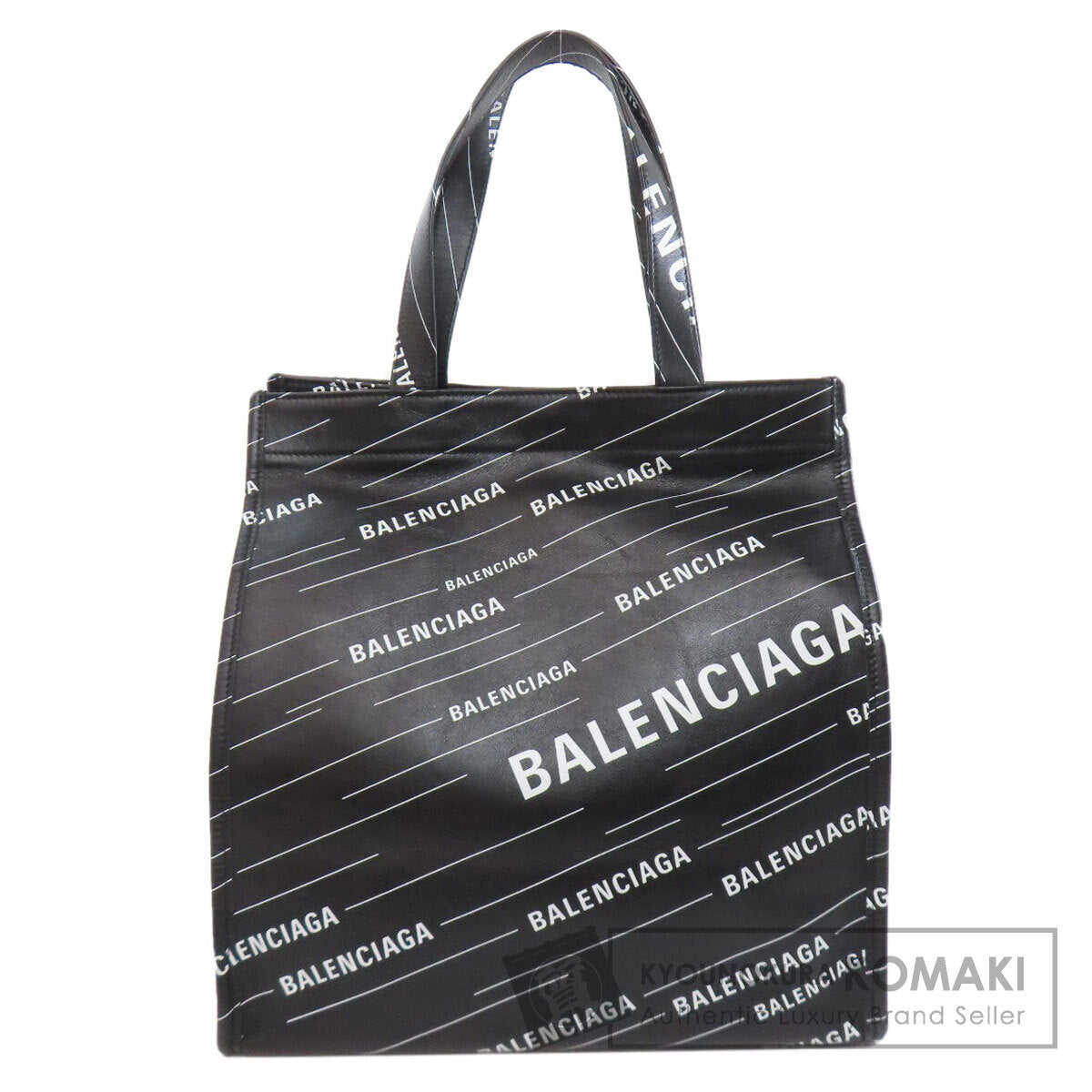 BALENCIAGA バレンシアガ 552870 ロゴ トートバッグ カーフ レディース 中古