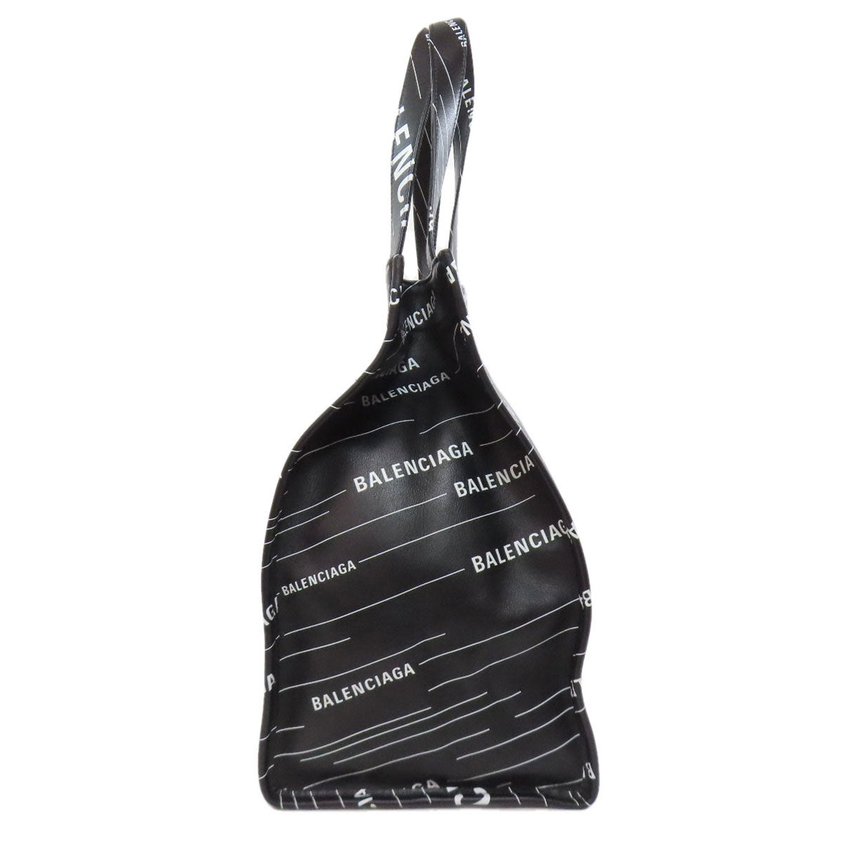BALENCIAGA バレンシアガ 552870 ロゴ トートバッグ カーフ レディース 中古