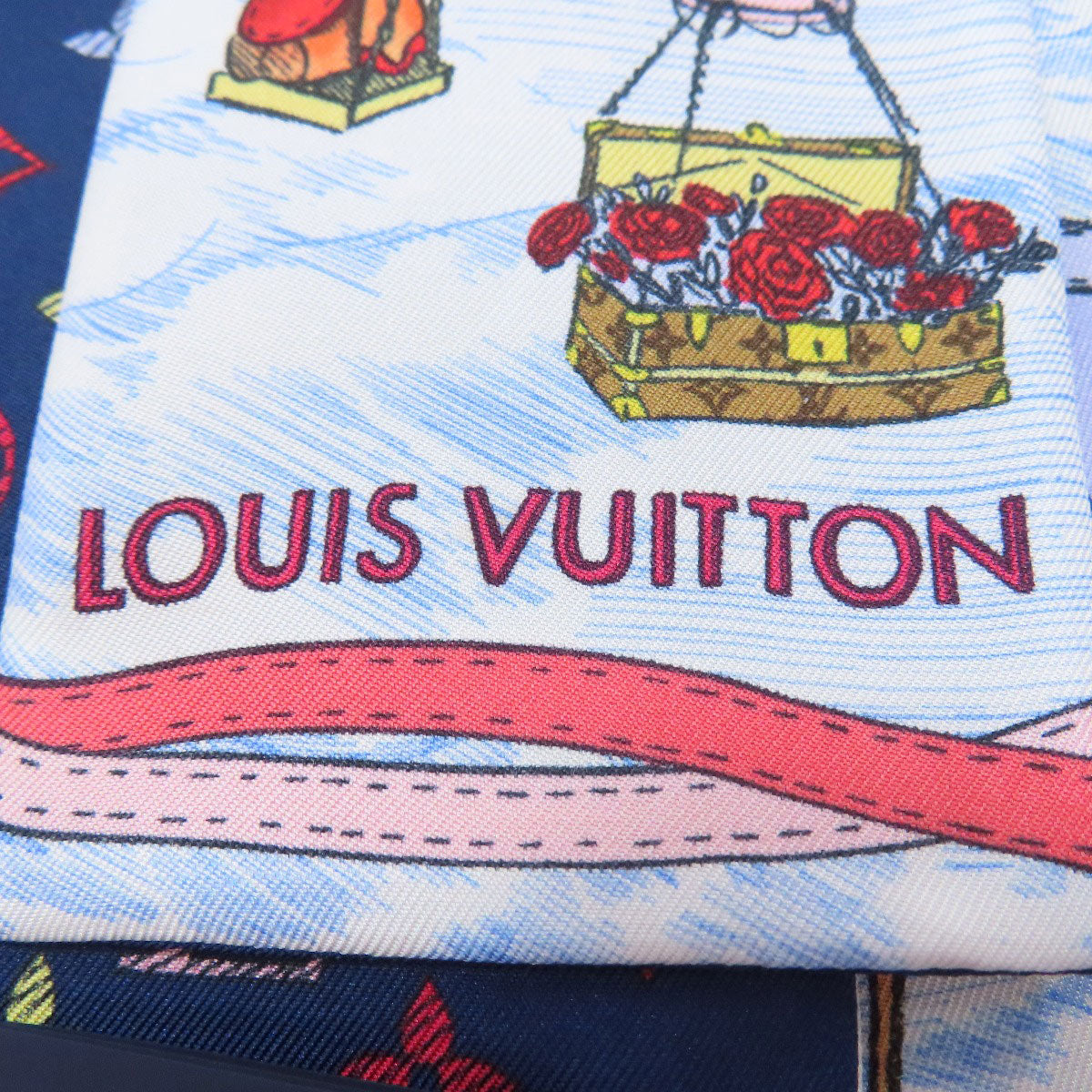 LOUIS VUITTON ルイヴィトン M77681 バンドー スカーフ シルク レディース 中古
