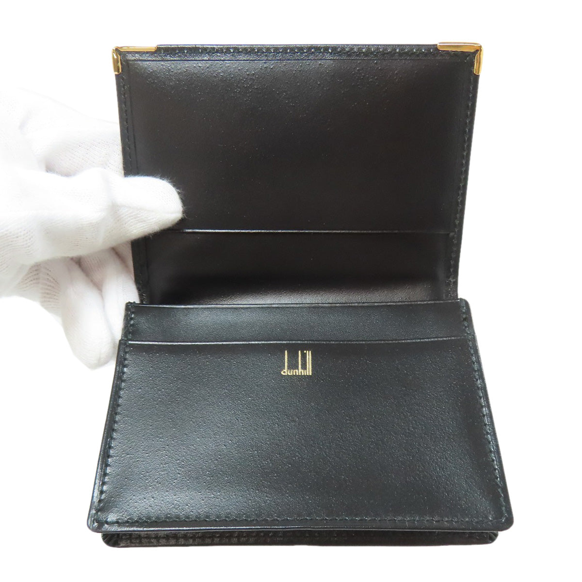 Dunhill ダンヒル ロゴ カードケース レザー レディース 中古