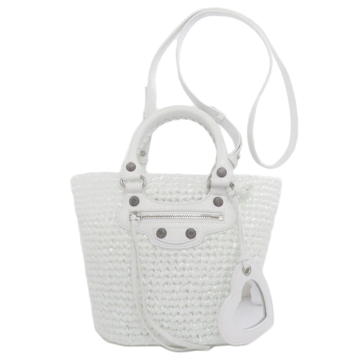 BALENCIAGA バレンシアガ 786187 ル カゴール パニエ 2WAY ハンドバッグ ポリプロピレン レディース 中古