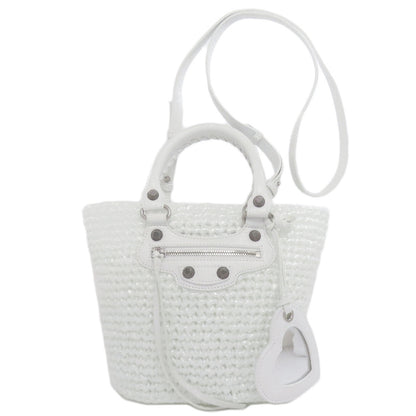 BALENCIAGA バレンシアガ 786187 ル カゴール パニエ 2WAY ハンドバッグ ポリプロピレン レディース 中古