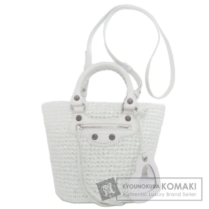 BALENCIAGA バレンシアガ 786187 ル カゴール パニエ 2WAY ハンドバッグ ポリプロピレン レディース 中古