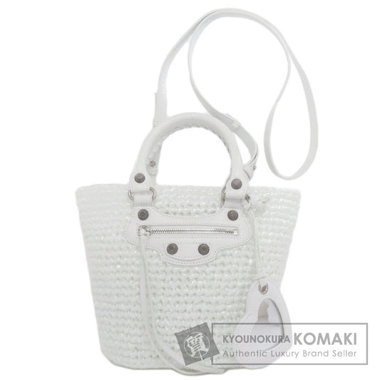 BALENCIAGA バレンシアガ 786187 ル カゴール パニエ 2WAY ハンドバッグ ポリプロピレン レディース 中古