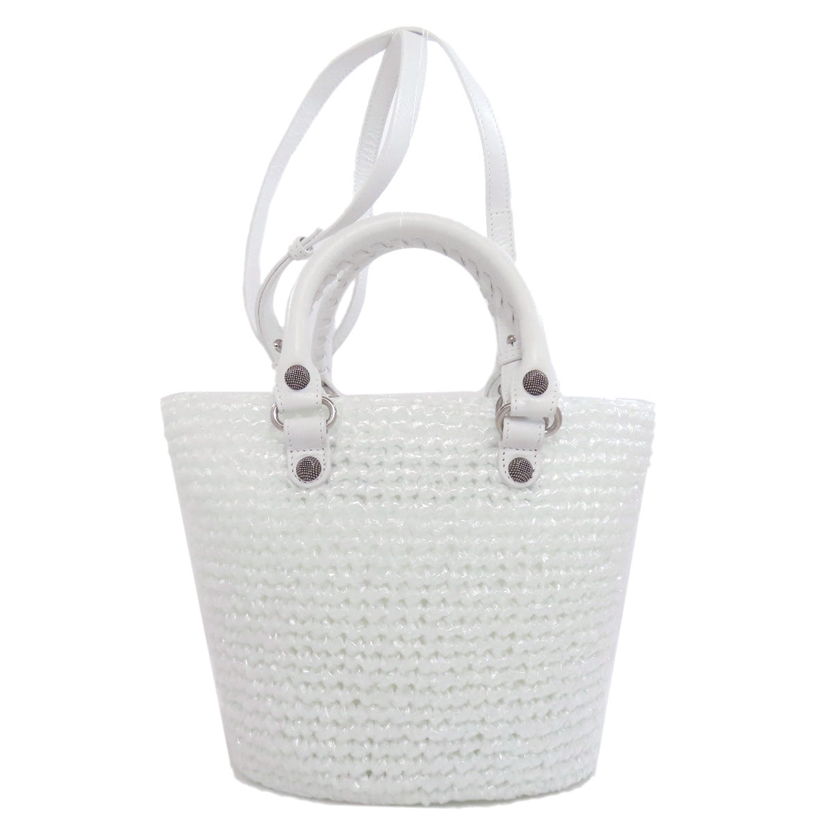 BALENCIAGA バレンシアガ 786187 ル カゴール パニエ 2WAY ハンドバッグ ポリプロピレン レディース 中古