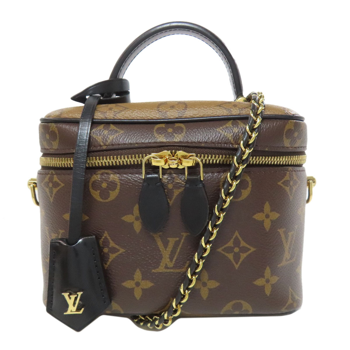 LOUIS VUITTON ルイヴィトン M45165 ヴァニティ NVPM ハンドバッグ モノグラムリバース レディース 中古