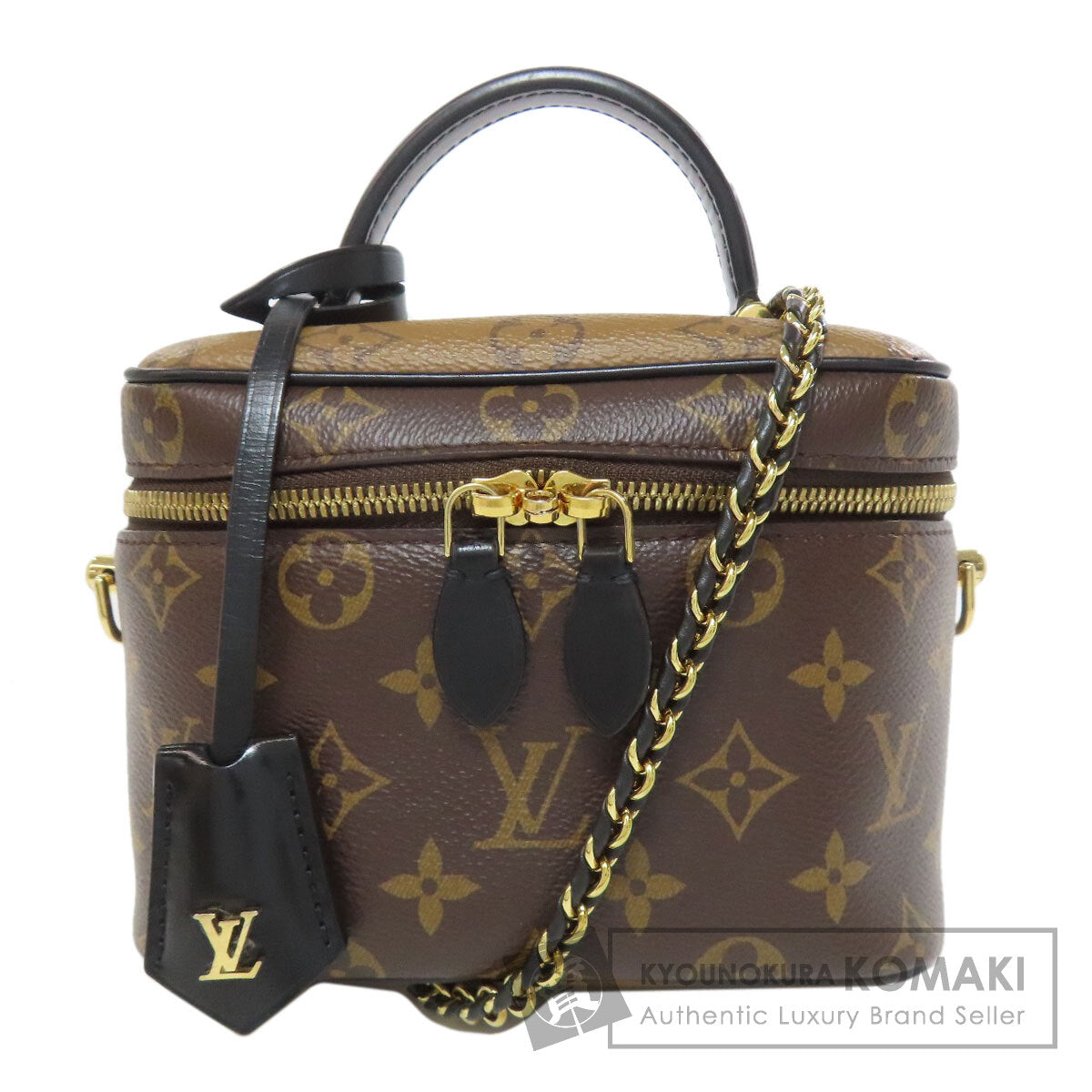 LOUIS VUITTON ルイヴィトン M45165 ヴァニティ NVPM ハンドバッグ モノグラムリバース レディース 中古