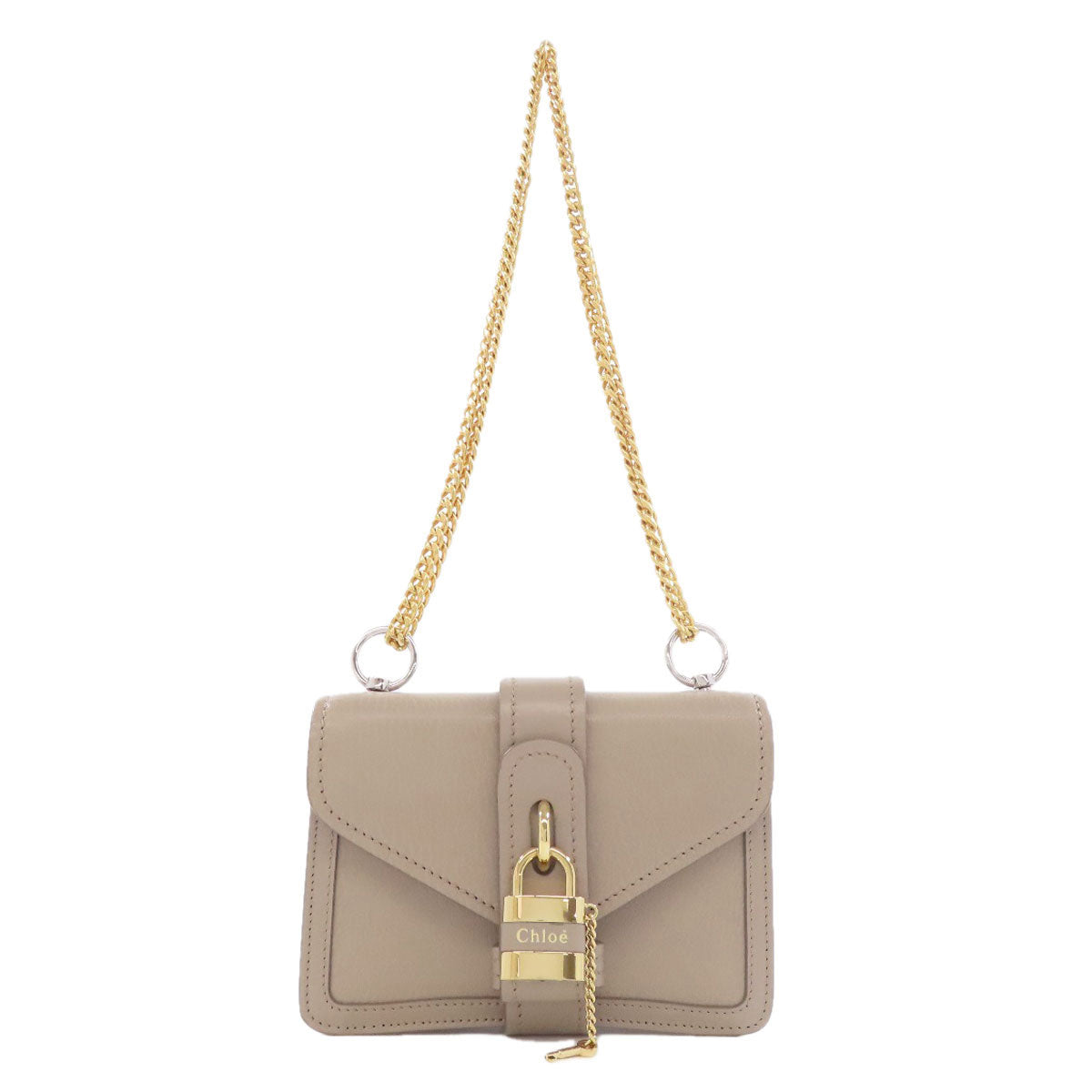 CHLOE クロエ チェーンショルダー ショルダーバッグ カーフ レディース 中古