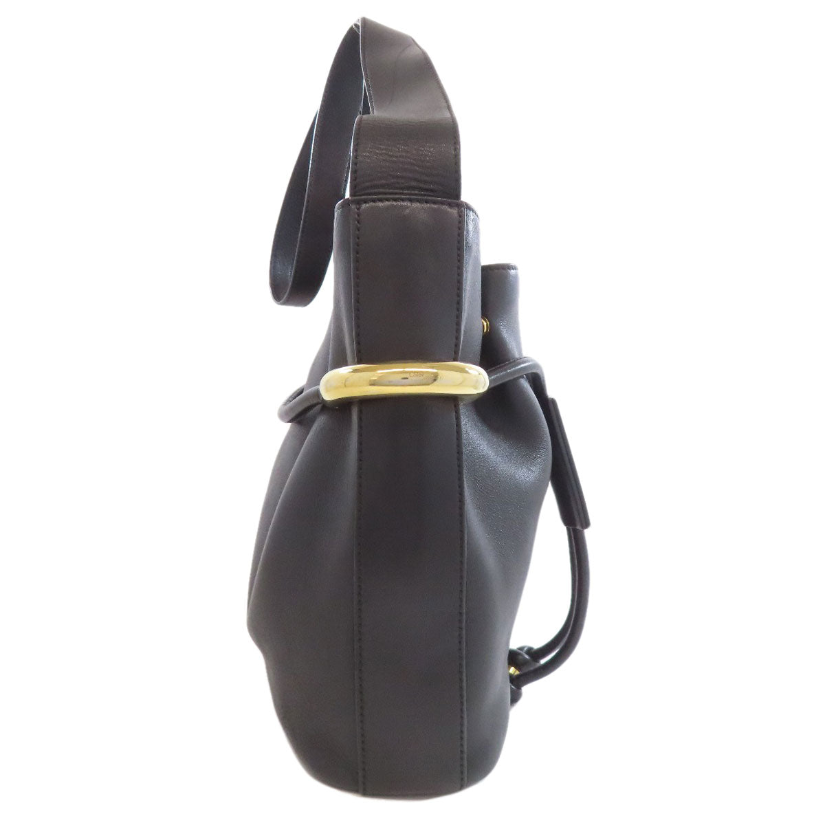 CHLOE クロエ ロゴ ショルダーバッグ レザー レディース 中古