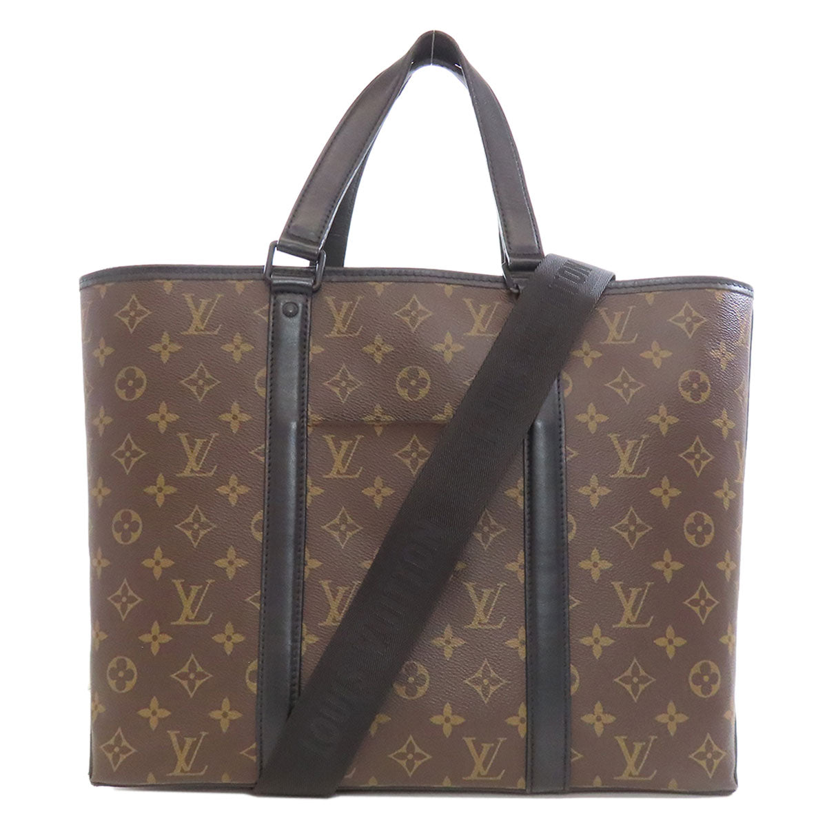 LOUIS VUITTON ルイヴィトン M45734 ウィークエンド・トート・PM モノグラム・マカサー ハンドバッグ モノグラムキャンバス レディース 中古