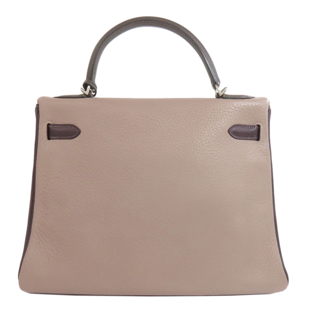 HERMES エルメス ケリー32 内縫い トリコロール シルバー金具 ハンドバッグ トリヨン レディース 中古