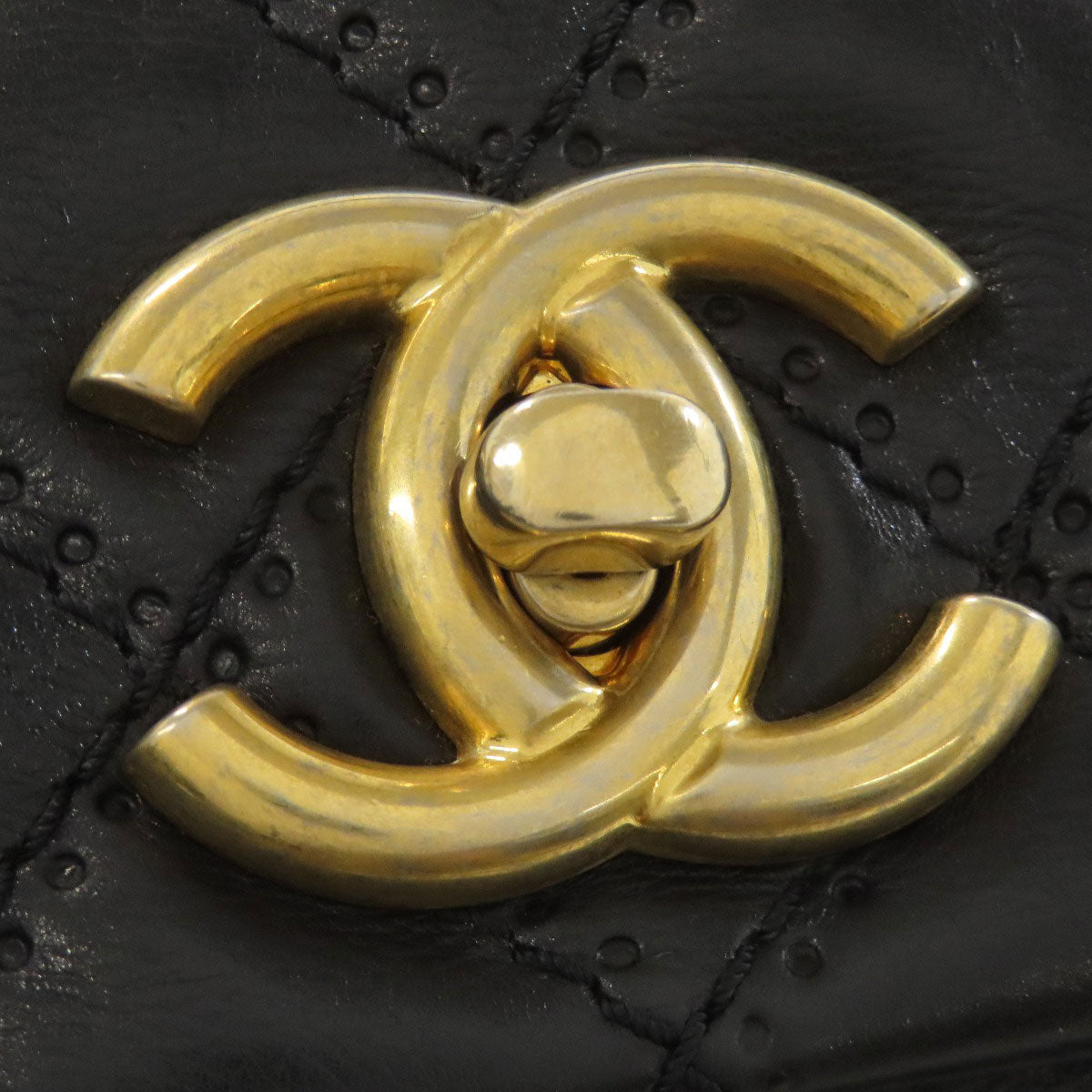 CHANEL シャネル マトラッセ 2WAY ゴールド金具 ハンドバッグ カーフ レディース 中古