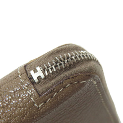 HERMES エルメス アザップ クラシック エトープ シルバー金具 長財布（小銭入れあり） カーフ レディース 中古