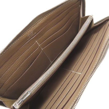 HERMES エルメス アザップ クラシック エトープ シルバー金具 長財布（小銭入れあり） カーフ レディース 中古