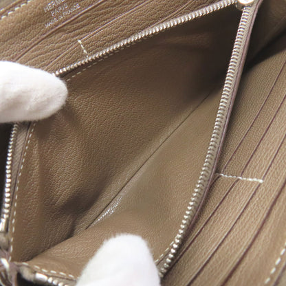 HERMES エルメス アザップ クラシック エトープ シルバー金具 長財布（小銭入れあり） カーフ レディース 中古