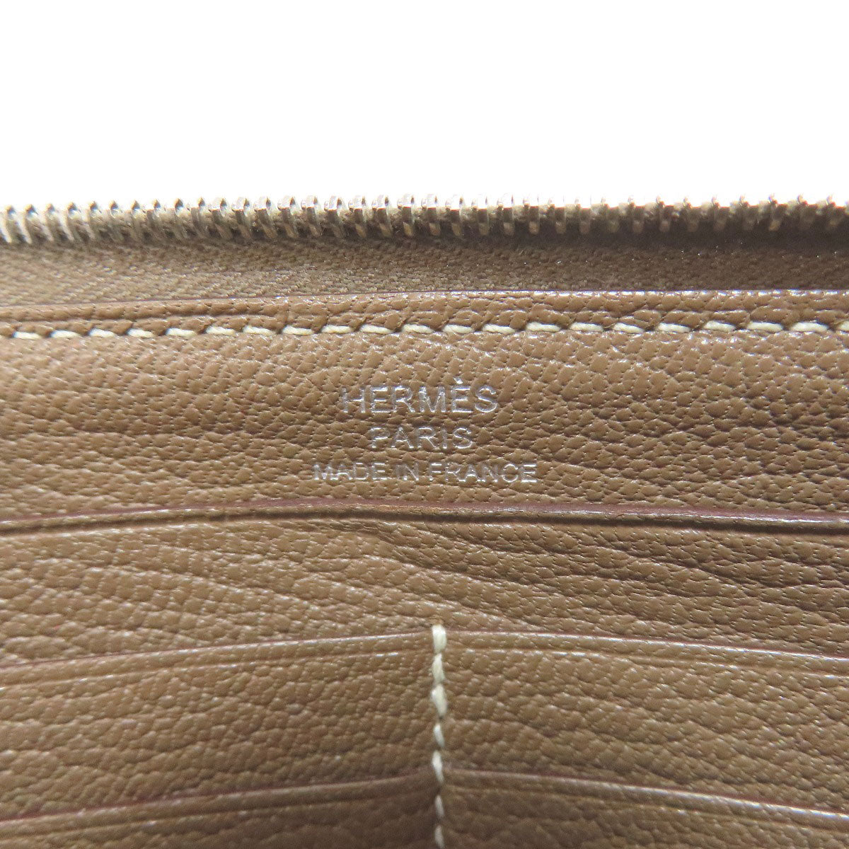 HERMES エルメス アザップ クラシック エトープ シルバー金具 長財布（小銭入れあり） カーフ レディース 中古